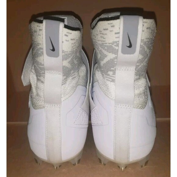 NIKE ALPHA MENACE ELITE 2 FLYKNIT FOOTBALL WHITE MEN'S SIZE 13W Wide NEW - Picture 11 of 13